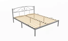 Кровать Верона Металл, 160х190 мм, Серый муар, Серый муар, 1630
